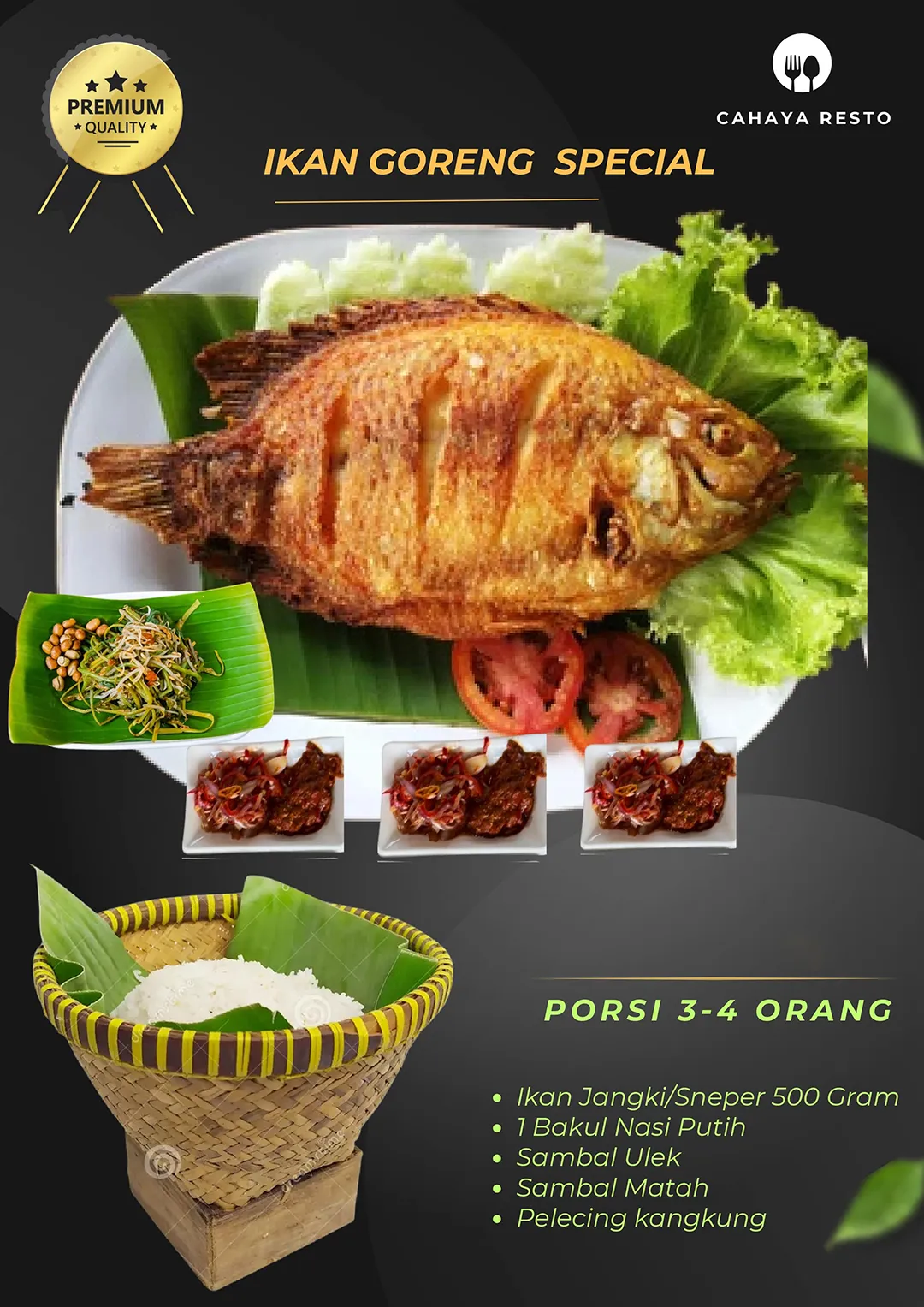 Ikan Goreng Special - Cahaya Resto Seafood Singaraja