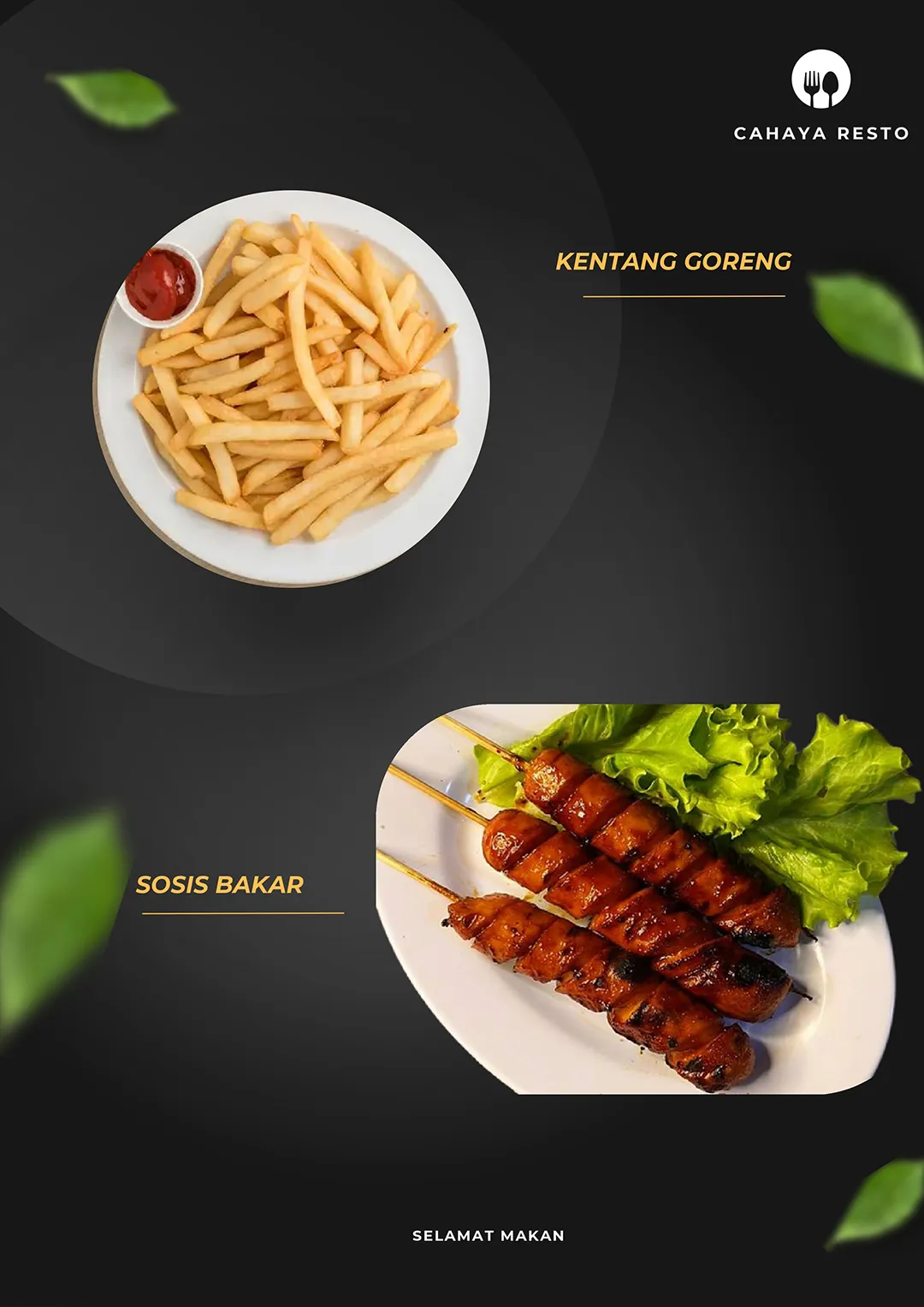 Kentang Goreng & Sosis Bakar - Cahaya Resto Seafood Singaraja